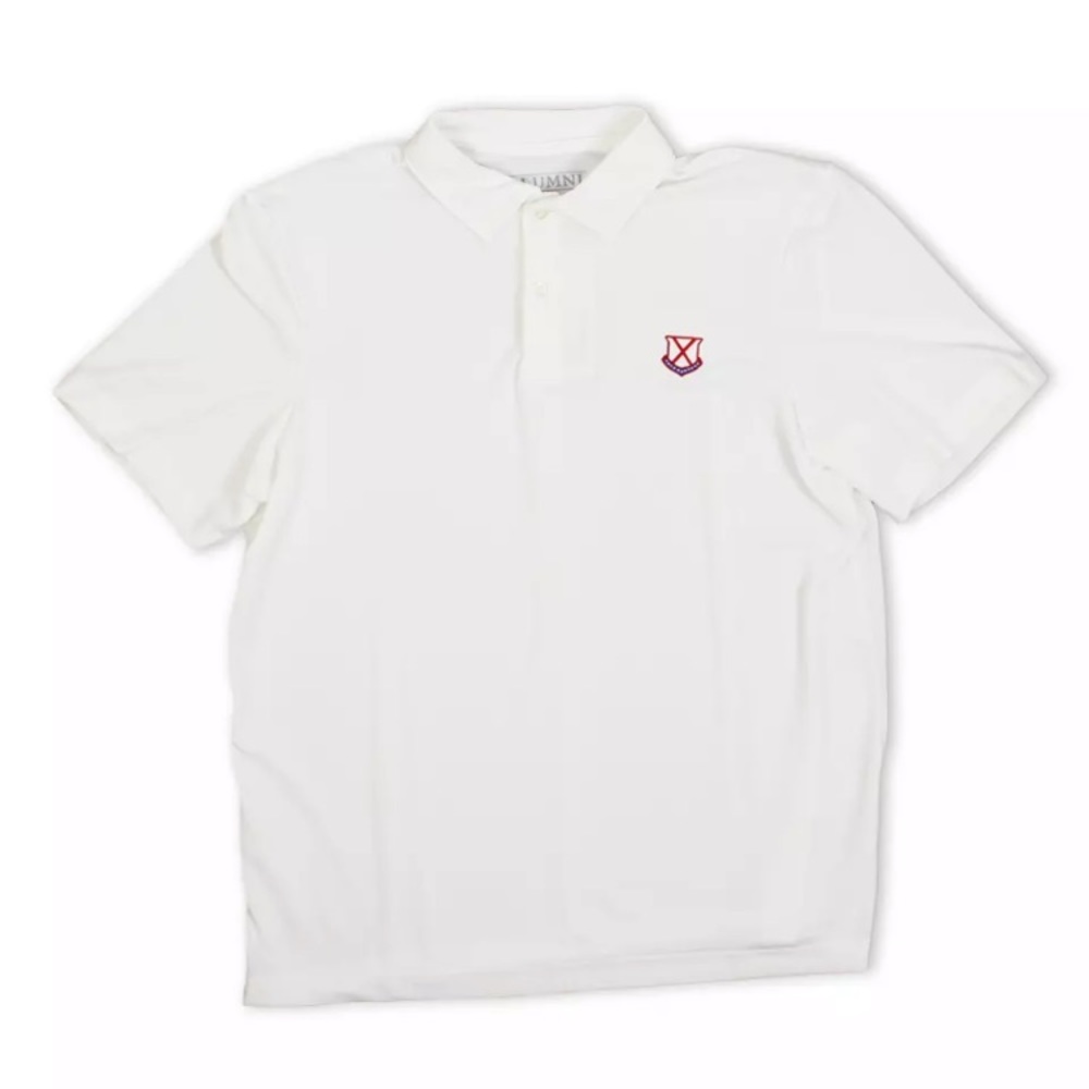 NEW Men's Old Row White Synthetic Dri Fit Polo